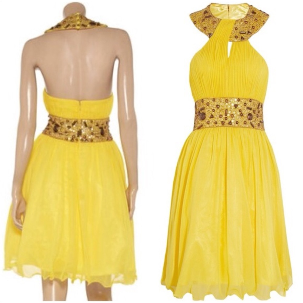Opulence England embellished chiffon dress NWT sz2