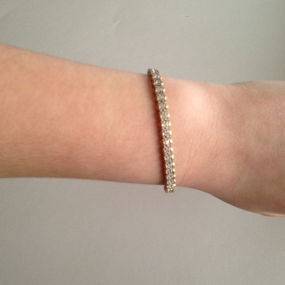 Gold & Diamond Tennis Bracelet ** Bundled**