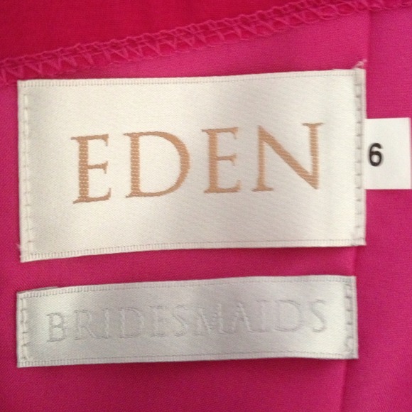 ⬇Eden Fuschia & Orange bridesmaid dress - Picture 3 of 3