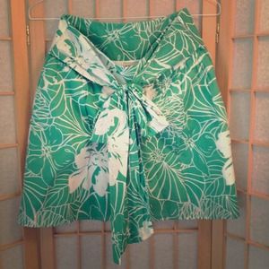 Flower-print skirt