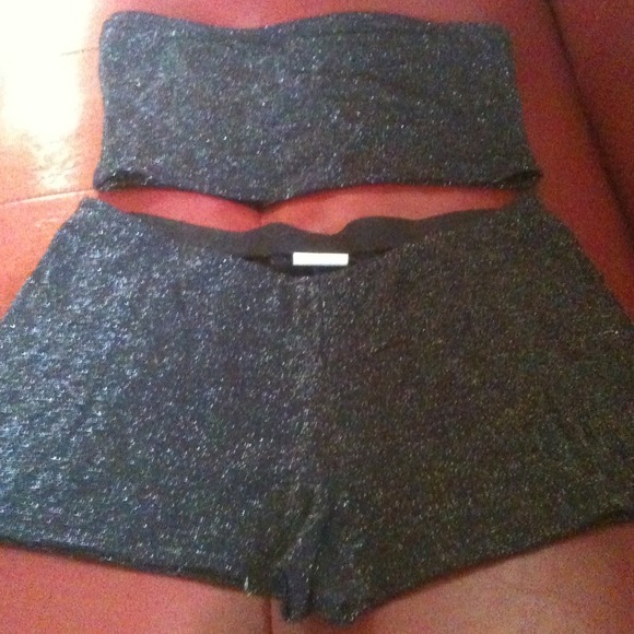 Frederick's of Hollywood Tube Top and Shorts Set