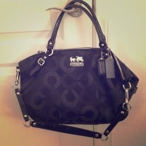 🔴SOLD COACH MADISON DOT OP ART SOPHIA SATCHEL🔴