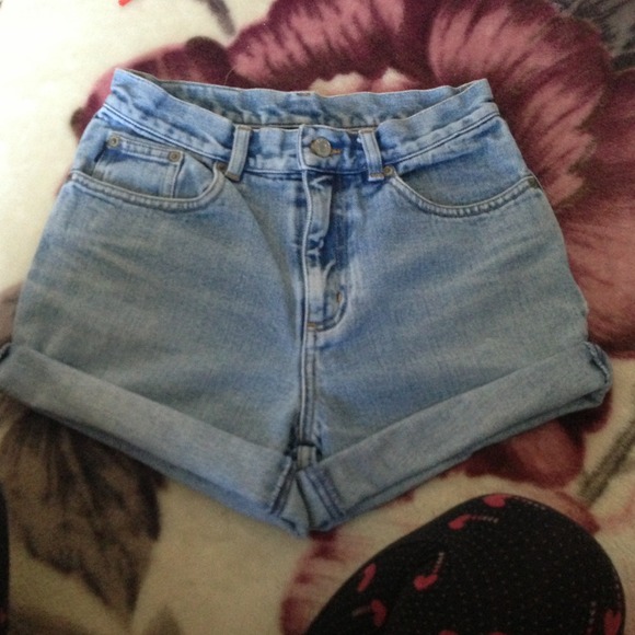 High waist denim shorts