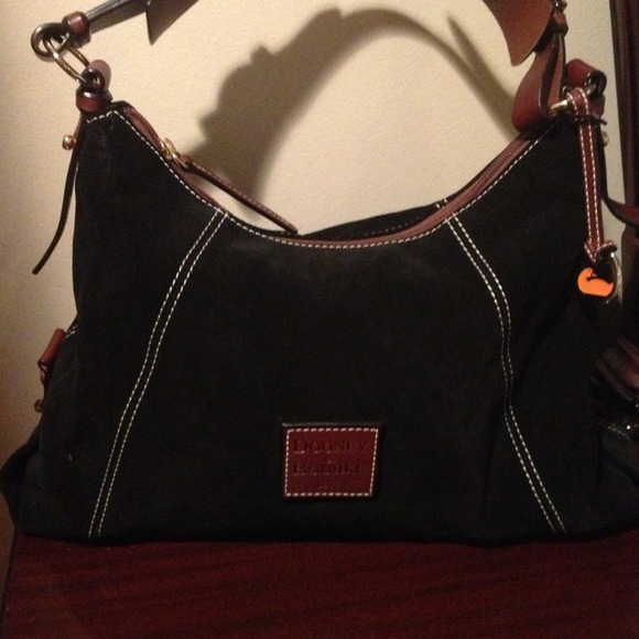 Dooney & Bourke  authentic black suede handbag.