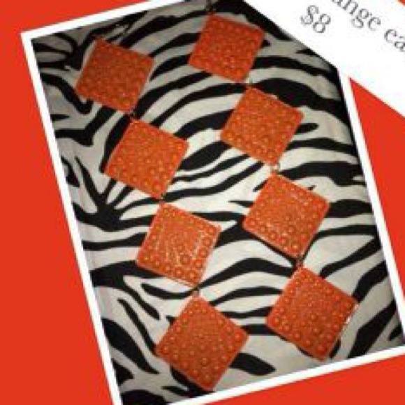Orange tangerine earrings