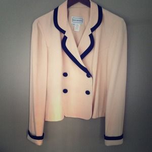 ***RESERVED***Cream & Black Vintage Jacket