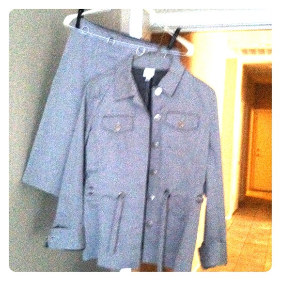 2 piece suit skirt set