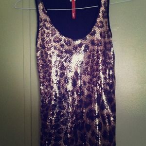 Sequin Cheetah Tanktop