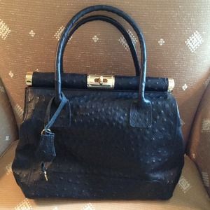 SOLD Leather handbag -- bought in London