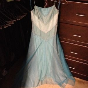 Full length assymetrial hem BCBGMaxazria dress