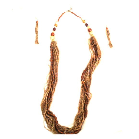 Necklace with matching earrings.