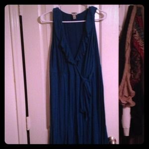 Gorgeous blue casual wrap dress