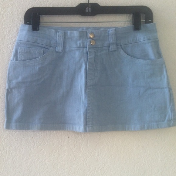 💰bundle only💰Sky Blue Cotton Denim Mini Skirt
