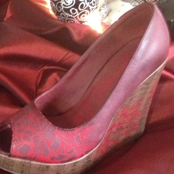 Wedge Peep Toe Heels