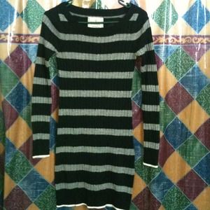🚫sold🚫Black and Grey Striped Sweater Dress