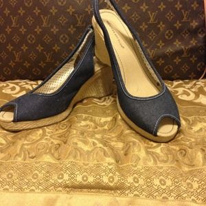 Denim wedges