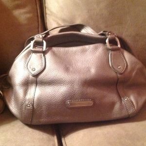 Metallic grey Cole-Haan handbag