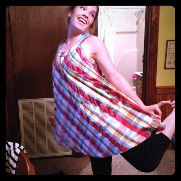 Spring plaid dress