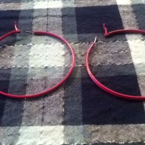 Large hot pink earrings