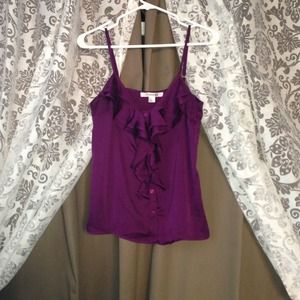 RUFFLE SPAGHETTI STRAP TOP