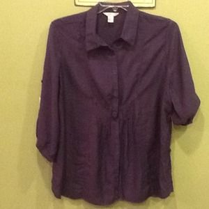 Reserved*****Eggplant/plum tunic.  White Stag.  2X