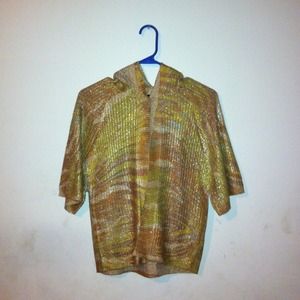 Hooded glitter cardigan