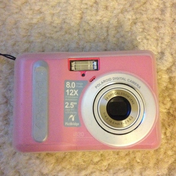 SOLD Pink Polaroid digital camera w/ case