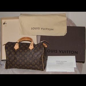 Authentic Louis Vuitton Monogram Speedy 30 Handbag