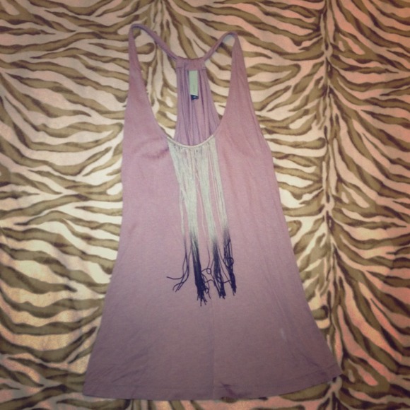 Sold in bundle! Tank with fringe details