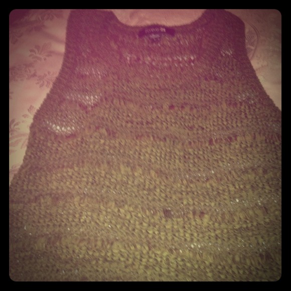 SOLD Green sweater tank shirt.