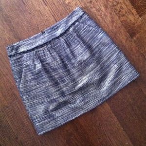 Gap metallic blue tweed mini skirt with pockets