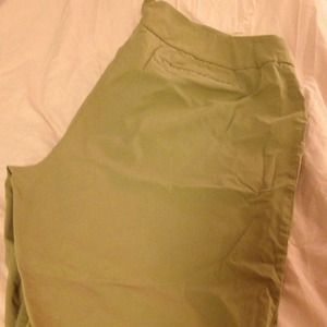 Plus size dark khakis, stretch with flair legs