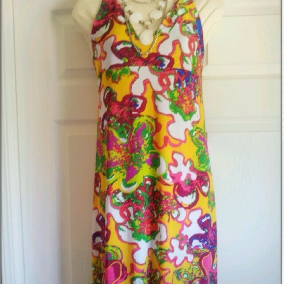 Brand new, long colorful dress