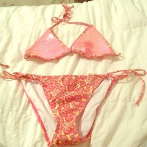 VS Sequined and pink and white swimsuit bundle!