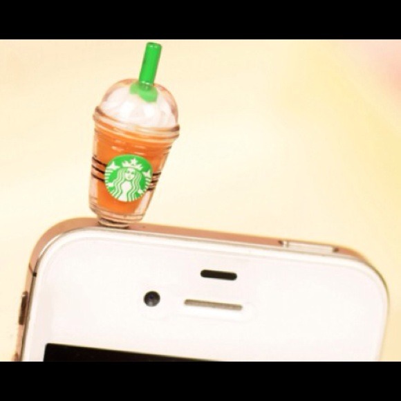 Accessories - 1psc brown color Starbucks anti-dust plug 3.5mm