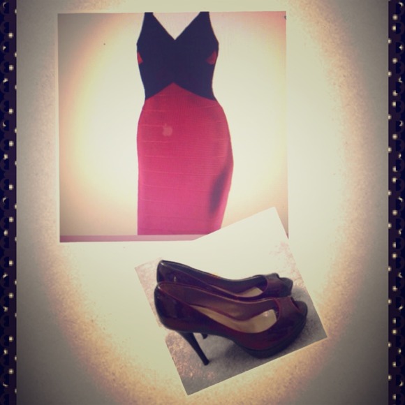 Charlotte Russe Shoes - ❤️sexy sexy black/red peep toe pumps❤️