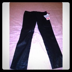 BRAND NEW with tags black leatherette pants.