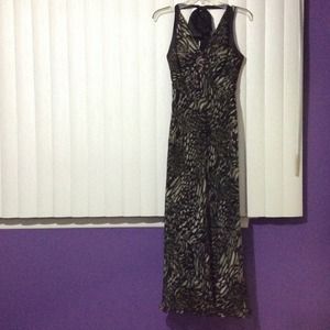 Black and green dress