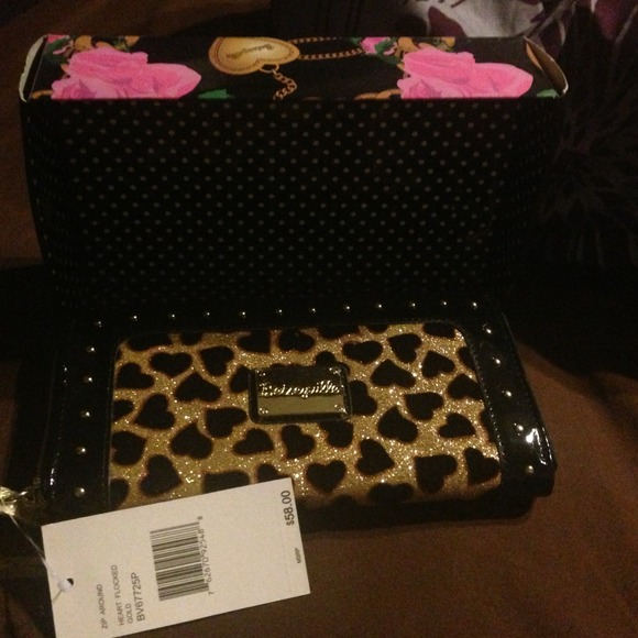Betsy Johnson gold wallet!