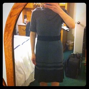 Grey and black wool dress