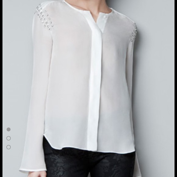 ⛔SOLD in bundle Zara Studio 100% Silk Blouse - Picture 3 of 4
