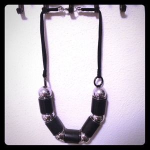 *SOLD IN BUDLE* Silver and Wood Necklace