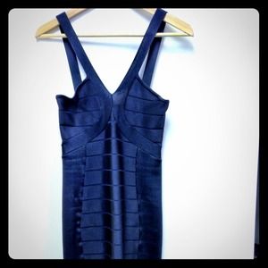 French Connection bandage knit dress in navy