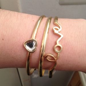 Set of gold bangles