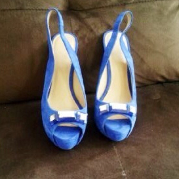 Zara blue suede high pumps - Picture 2 of 3