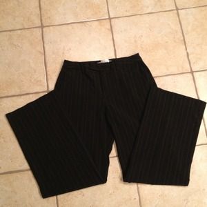 Black pinstripe pants