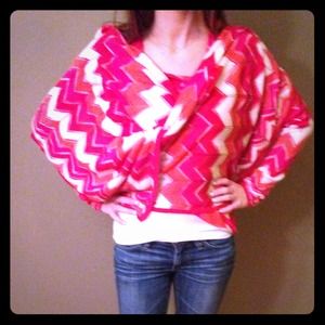 BCBG chevron knit sweater