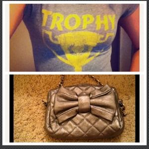 Reserved!!! Trophy GF shirt & cross body purse 💛