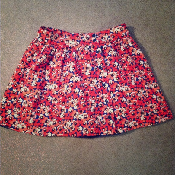 Retro Red Floral Skirt ❤