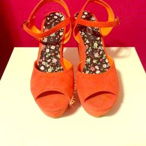 Orange springy thick heel!
